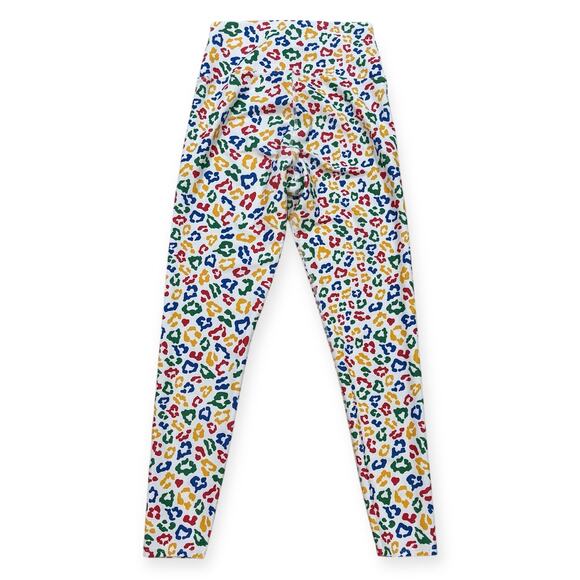 Beach Riot L Ayla High-Rise Legging Primary Leopard Workout Gym Crop Yoga Ribbed - Picture 7 of 16